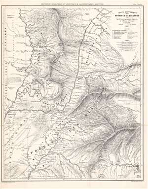 1873 Martin de Moussy Map of Paraguay