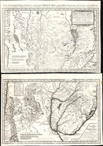 1728 Stöcklein / D'Avila Map of Paraguay and the Surrounding Lands