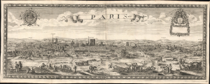 1660 Nicolas Berey View Map of Paris, France