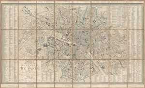 1844 Girard City Map or Plan of Paris, France