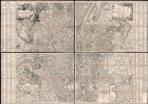 1767 Jaillot Large-Scale Map of Paris (unrecorded state!)