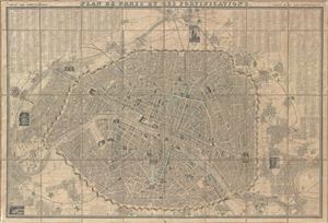 1843 Logerot Map of Paris, France