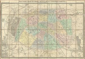 1860 Logerot Map of Paris, France