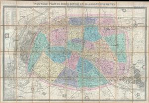 1869 Logerot Map of Paris, France
