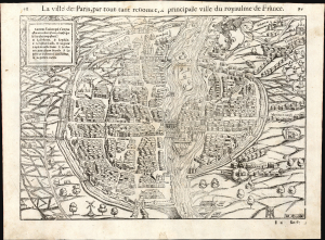 1550 / 1568 Münster Map of Paris, France