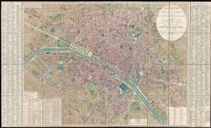 1839 Piquet Folding Case Map of Paris, France