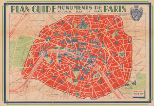 1942 SERP Tourist Map of Paris during German Occupation