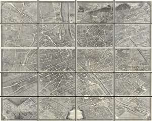 1739 Bretez Turgot View and Map of Paris, France (c. 1900 Taride issue)