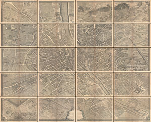 1739 Bretez - Turgot View and Map of Paris, France (c. 1900 Taride issue)