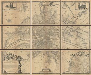 1675 Rochefort Map of Paris, France (c. 1900 Taride issue)