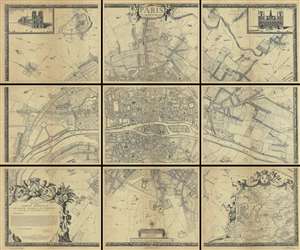 1675 Rochefort Map of Paris, France (c. 1900 Taride issue)