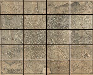1739 Bretez - Turgot View and Map of Paris, France (c. 1900 Taride issue)