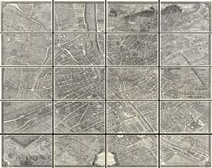 1739 Bretez Turgot View and Map of Paris, France (c. 1900 Taride issue)