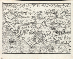 1565 Giovanni Battista Ramusio Map of Western Africa