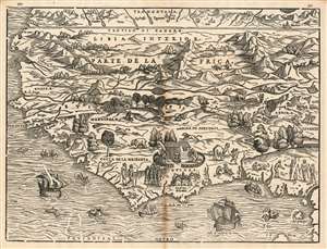 1606 Ramusio Map of Western Africa