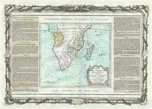 1786 Desnos and de la Tour Map of Southern Africa and Madagascar