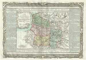 1786 Desnos and de la Tour Map of the Picardy Region in Northern France