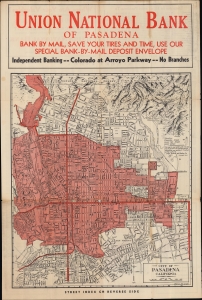 1941 Lynde Map of Pasadena, California