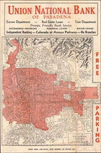 1946 Lynde Map of Pasadena, California