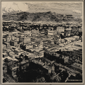 1921 Brown Pictorial View of Pasadena and Altadena, California