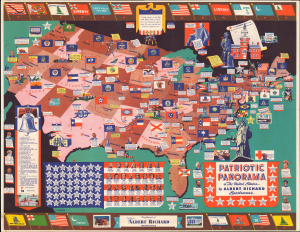 1942 Cheeseman Pictorial Map of the United States