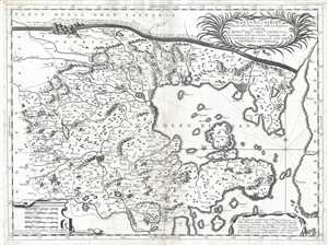 1690 Coronelli Map of Xantung (Shandong) and Peking (Hebei) Provinces, China
