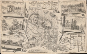 1754 Rocque / Sayer Map of the Earl of Pembroke Garden, Wilton, England