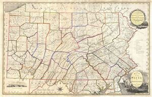 1811 Reading Howell Map of Pennsylvania