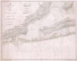 1913 U.S. Coast and Geodetic Survey Nautical Chart of Pensacola Bay, Florida