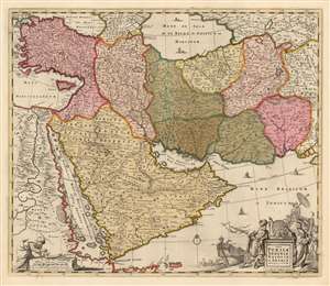 1690 Browne / De Wit Map of Persia, Arabia and the Near East