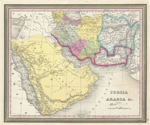 1850 Mitchell Map of Persia, Arabia and Afghanistan