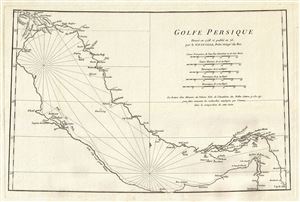 1776 Anville Map of the Persian Gulf