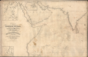 1845 Walker Nautical Chart of Persian Gulf, Arabian Sea, Indian Ocean