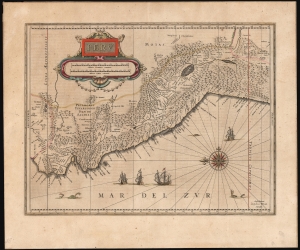 1630 Willem Blaeu Map of Peru