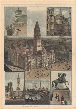 1884 Schell / Harpers View of Philadelphia City Hall