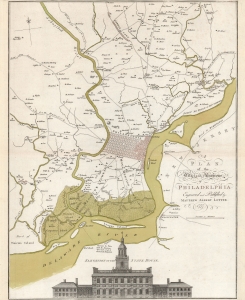 1777 Lotter / Faden / Scull / Heap map of Philadelphia and its Vicinity