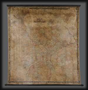 1861 Beers Wall Map of Philadelphia and Vicinity