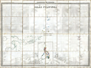 1852 Coello / Morata Case Map of the Philippines No. 3