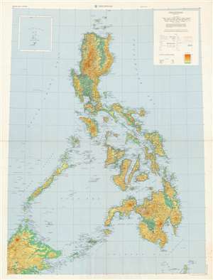 1971 U.S. Army Topographic Command Topographic Map of the Philippines