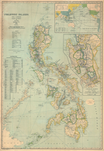 1929 Bach Wall Map of the Philippines