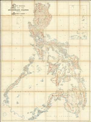 1897 Chofré Wall Map of the Philippines - only known example
