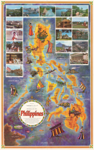 1966 Roberts Pictorial Map of the Philippines