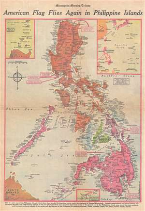 1944 Van Swearingen and Minneapolis Morning Tribune Map of the Philippines