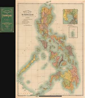 1907 Kemlien and Johnson Pocket Map of the Philippines (Philippine Islands)