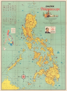 1961 Caltex 'Philippinescope' Pictorial Map of the Philippines