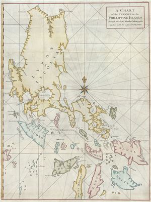 1748 Anson Chart of Map of the Philippine Islands