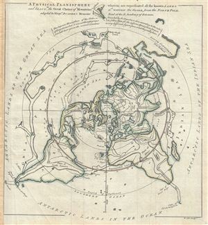 1757 Buache Map of the World on a Polar Projection (Arctic)