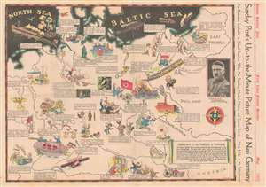 1933 H. Boylston Dummer Pictorial Map of Nazi Germany
