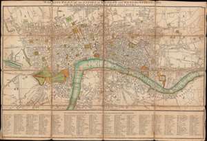 1806 Wallis City Plan or Map of London, England