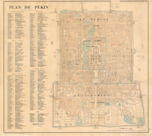1900 Service Geographique de l'Armee City Map of Beijing / Peking, China
